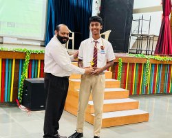 Rishon Chandy - Best Defender of the tournament in U 16 in the Rangers King of Rink Football Tournament held at Decathlon Turf,Kurla